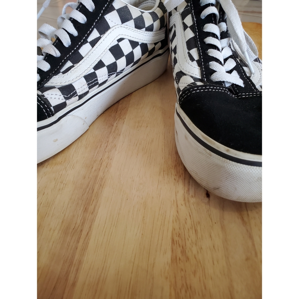 Vans Old Skool Black White Checkered Platf… - Picture 4 of 7